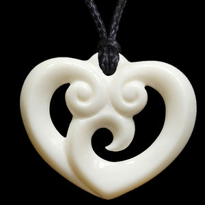 Bone Koru Heart - ecoVert