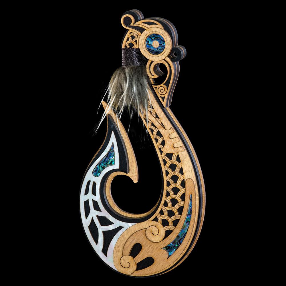 Large 3D Manaia Matau Wall Hanging - ecoVert