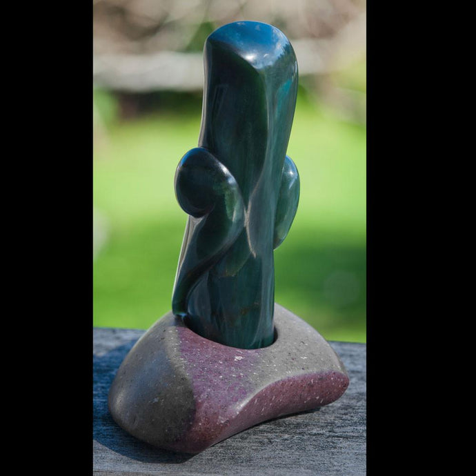 Abstract Jade Owl Touch Sculpture - ecoVert