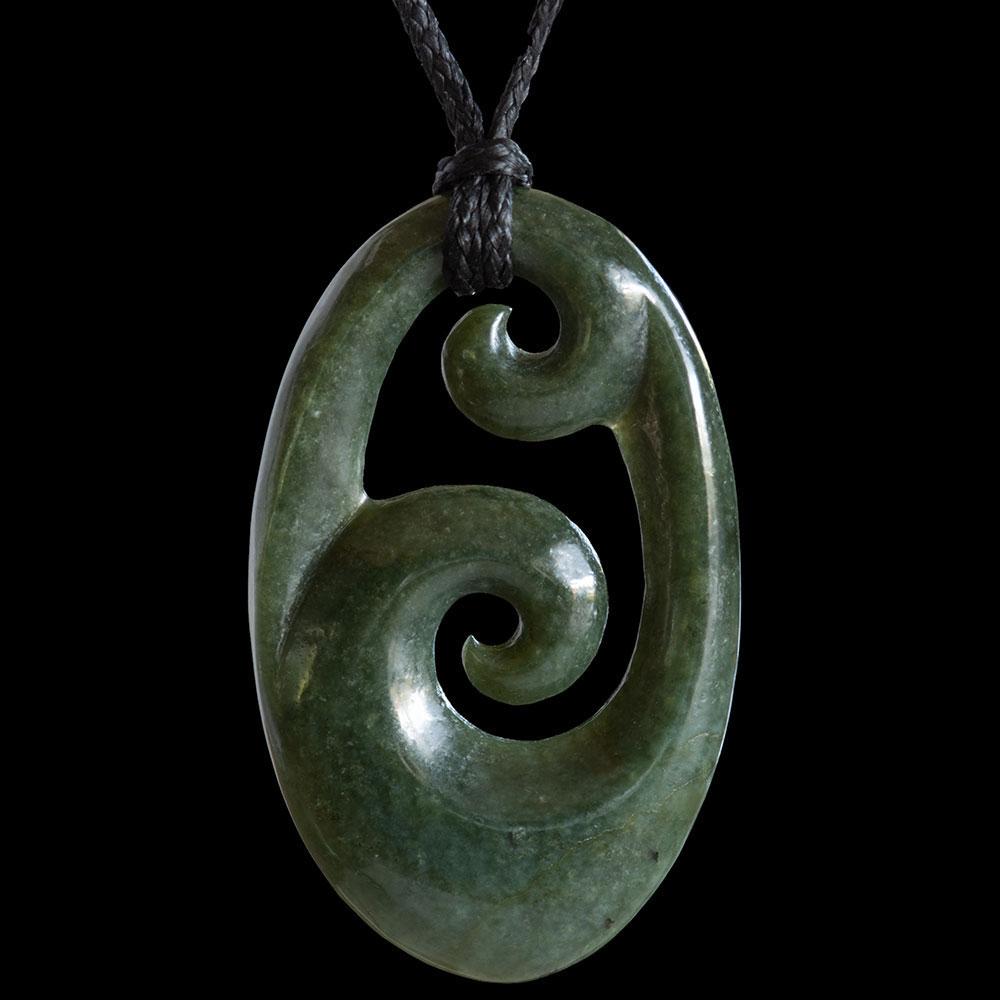 Large Jade Koru by Andrew Ralph