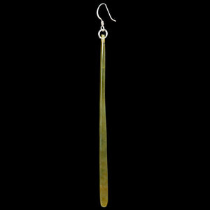 Long Jade Drop Single Earring by Malcolm Cox