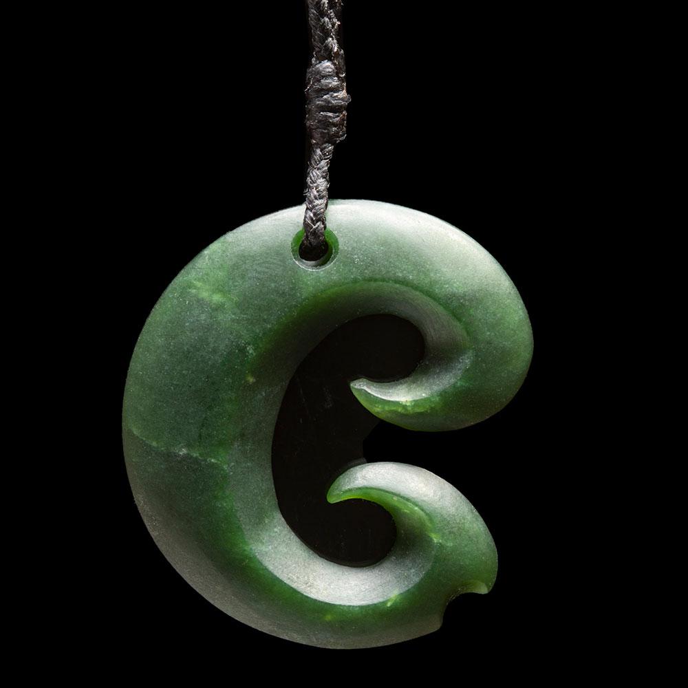 Small Jade Koru by Nick Balme