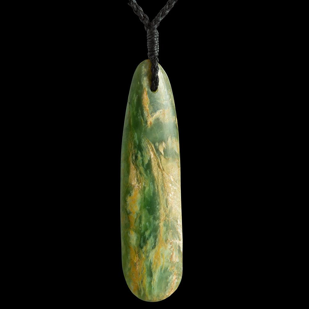 Large Flower Jade Drop by Alex Sands