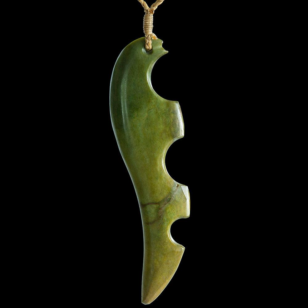 Large Flower Jade Drop by Malcolm Cox