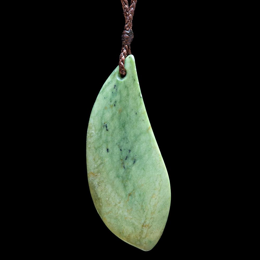 Large Flower Jade Drop by Madelyne Gourdin