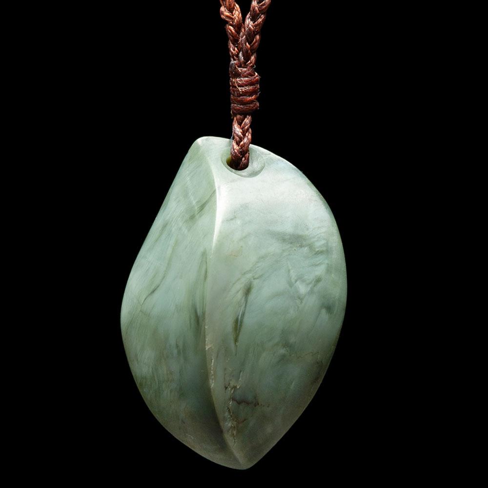 Small Jade Leaf Drop by Madelyne Gourdin