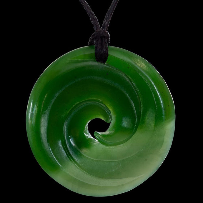 Jade Double Koru by Ross Crump