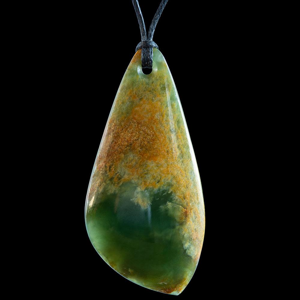 Large Flower Jade Drop by Luke Gardiner