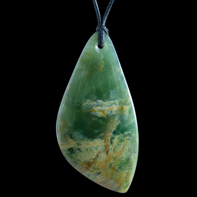 Large Flower Jade Drop by Luke Gardiner