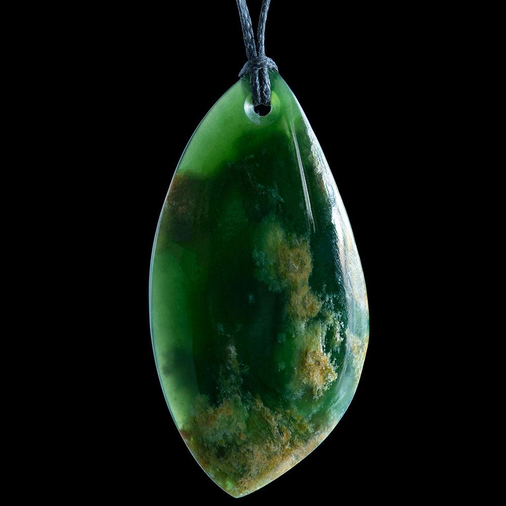 Large Dark Flower Jade Drop by Luke Gardiner