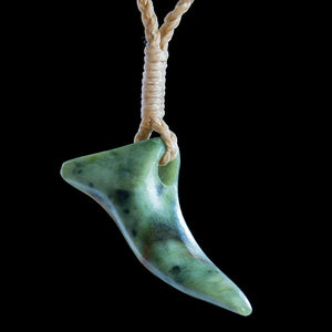 Small Jade Shark Tooth by Samuel Potter