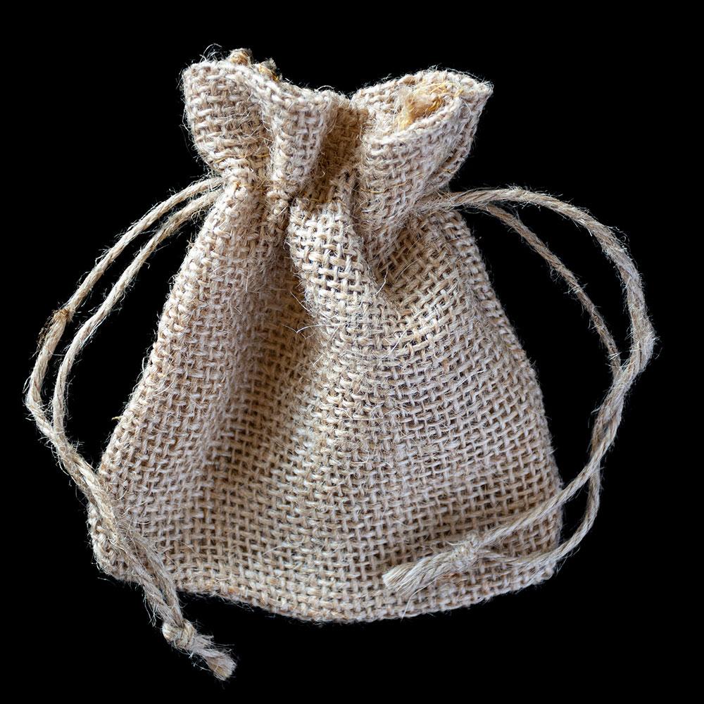 Small Jute Drawstring Bags