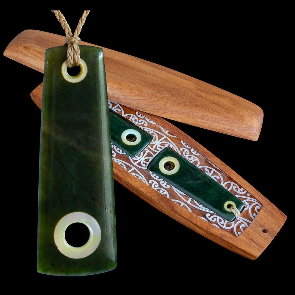 His and Hers Jade Toki in Wakahuia by Kerry Thompson