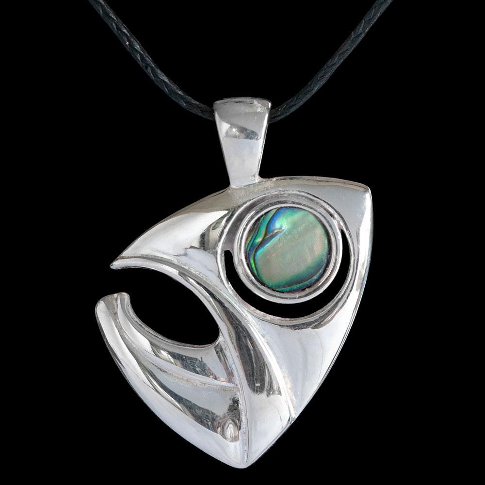 Sterling Silver and Paua Tamure by Kerry Thompson