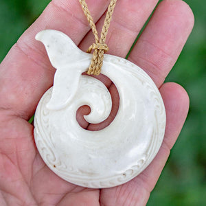 Large Deer Antler Whale Tail Koru by Sio