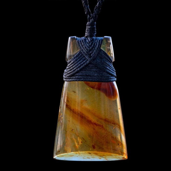 Large Kauri Amber Toki by Conrad Henderson